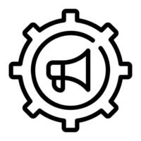 marketing automation outline icon vector