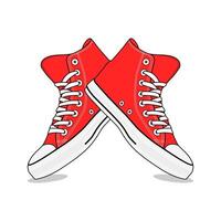 Sneaker Shoes Hight Image And Illustration on White Background vector