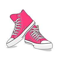 Sneakers Hight Image And Illustration on White Background vector