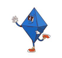 Groovy math rhombus geometric figure character vector