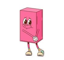 Groovy math rectangle geometric figure character vector