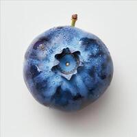 Decorative blueberry on display with a star-shaped hole in the center, photo