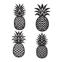 Boho Tropics Pineapple Feathered Style vector