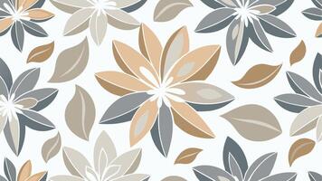a floral pattern with leaves and flowers vector