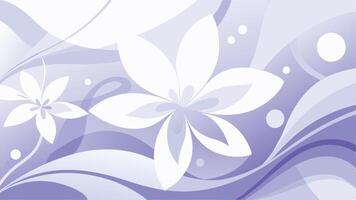 abstract background with flowers and waves vector
