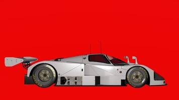 A racing car on a red background photo