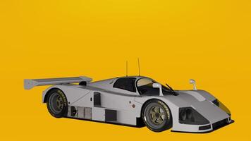 A racing car on a yellow background photo