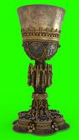 gothic chalice with green background photo