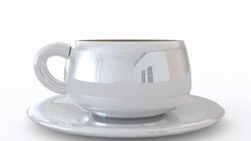 lemon tea cup with white background photo
