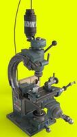advanced machine with yellow background photo