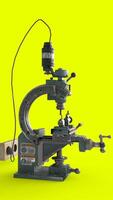 advanced machine with yellow background photo