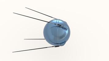 Artificial satellite with white background photo