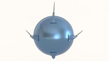 Artificial satellite with white background photo