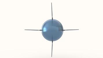 Artificial satellite with white background photo