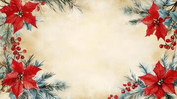 Candy Canes with Greenery with Red Text Space photo