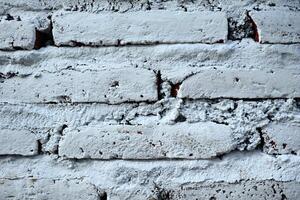 White brick wall with antique texture photo