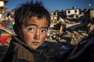 Compelling Portrayal of a Young Child s Deep and Expressive Emotions photo