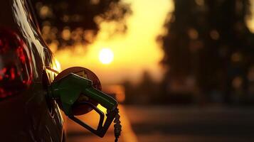 Closeup View of Green Sustainable Fuel Energy Source photo