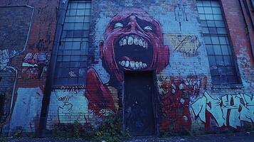 Vibrant Graffiti Wall Art Capturing Urban Creativity and Expression photo
