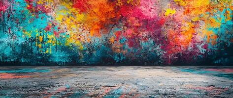 Mesmerizing Explosion of Colors A Vibrant Abstract Masterpiece photo