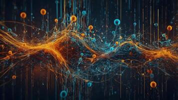 Abstract background of a network of neurons and neurons photo