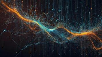 Abstract background of data and lines photo