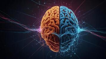 An abstract brain symbolising artificial intelligence photo