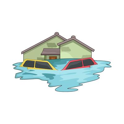 Flooded House illustration