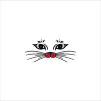 Front facing cat face concept vector