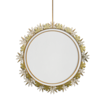 Gold frame with a circular frame on Transparent background png