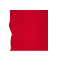 A ripped red square paper on Transparent background png