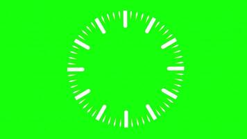 Dynamic Abstract Motion with Clock Face Design on a Vibrant Green Screen video