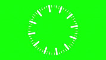 Dynamic Abstract Motion with Clock Face Design on a Vibrant Green Screen video
