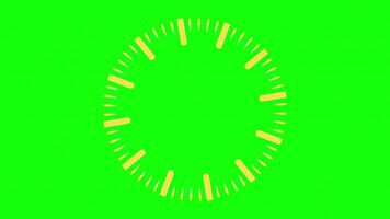 Dynamic Abstract Motion with Clock Face Design on a Vibrant Green Screen video
