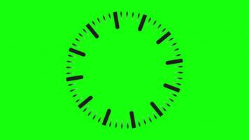 Dynamic Abstract Motion with Clock Face Design on a Vibrant Green Screen video