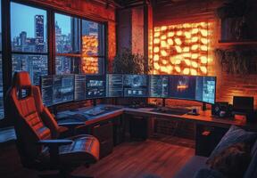 High end gaming setup photo