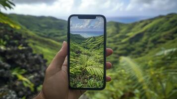 Smartphone Photography Lush Green Valley Captured on iPhone photo