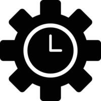 Time management icon . Settings icon with clock . Time settings icon vector