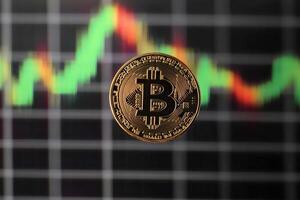 Bitcoin Cryptocurrency Gold Coin Finance Market Graph Investment Digital Currency Blockchain photo