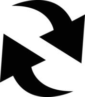 Curve arrow icon silhouette with white background vector