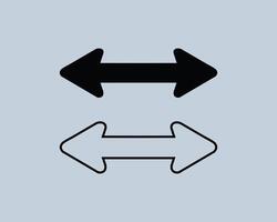 Arrow icon isolate silhouette on white background vector