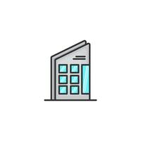 Colorful Graphic Representation of a Modern Building Design vector