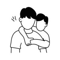 A person carrying another on their back, symbolizing support and fun vector
