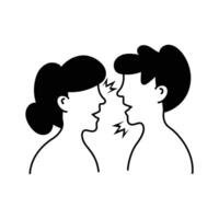 Two people resolving a conflict, symbolizing communication and reconciliation vector