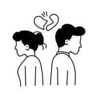 Couple arguing, symbolizing relationship challenges and conflicts vector
