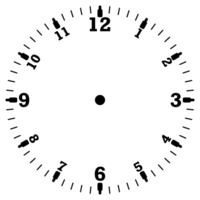 Blank clock isolated on transparent background png