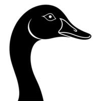 Minimalist Duck Head Outline Sleek and Stylish Artwork for Illustrations vector