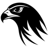 Elegant Falcon Head Silhouette for Graphic Design and Logo Projects vector