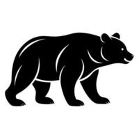 Walking Bear Silhouette Design for Simple and Creative Animal Art Projects vector