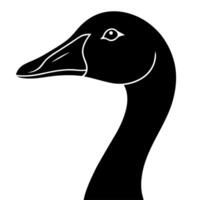 Modern Duck Head Silhouette Elegant Animal Design for Your Projects vector